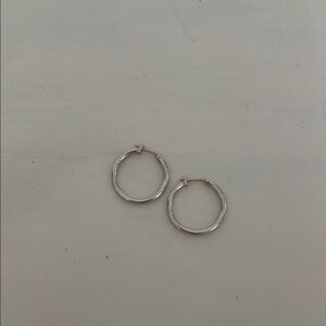 Minimalist Silver Hoop Earrings